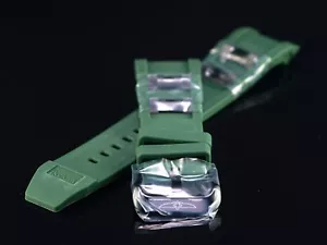 New Genuine Invicta 26mm Green Rubber Strap, Black Buckle For Russian Diver - Picture 1 of 3