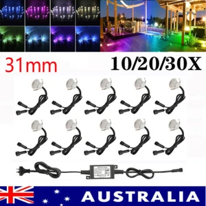 10/20/30X 31mm LED Warm White/Cold White/Blue/RGBW/RGB+IC Step Plinth Deck Light - Picture 1 of 22