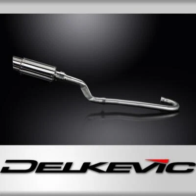 Silenciador redondo de aço inoxidável Yamaha XT500 TT500 1977-1981 escape completo 8" - Imagem 1 de 4