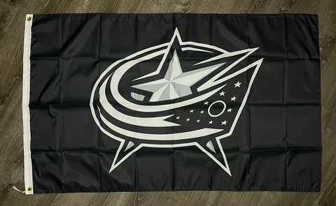 Columbus Blue Jackets Black Flag 3x5ft Banner Polyester Ice Hockey Stanley Cup08 Cover