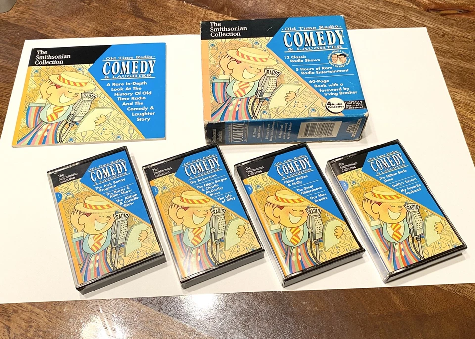 Smithsonian Collection Old Time Radio Comedy and Laughter 4 Cassette Box Set - Image 1 of 4