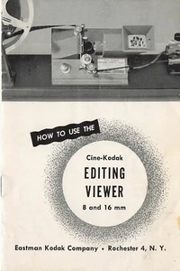 Cine-Kodak Editing Viewer Vintage Instruction How To Use 4x6 in - Picture 1 of 2