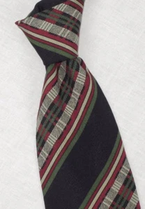 VTG Giorgio Armani Black Label Striped 3 7/8" Wide Silk Tie *Made In Italy* - Picture 1 of 2