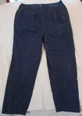 Damas "Cherokee" Talla 16 (W36xL29.5) Azul, Cintura Elástica, Frente Plisado, Pantalones Foto 1 de 4