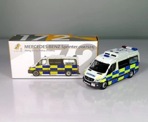 Tiny 1/76 Scale Mercedes Benz Sprinter Police Traffic Department Alloy Car Model - Picture 1 of 7