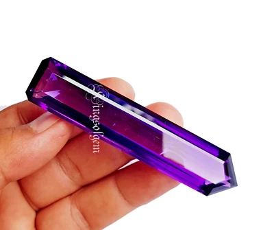 Piedra preciosa suelta corte baguette de la mejor calidad color violeta amatista púrpura 135 quilates Foto 1 de 4