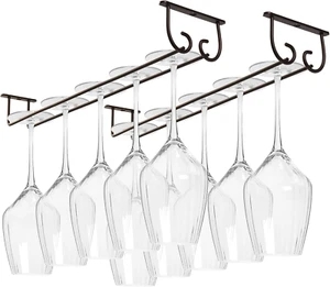 Wine Glass Rack, Wine Glass Holder under Cabinet, Stemware Rack Hanger Storage O - Picture 1 of 7