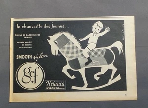 PUB PUBLICITE ANCIENNE ADVERT CLIPPING 140517 CHAUSSURE SMOOTH NYLON HELANCA GEF - Imagen 1 de 1