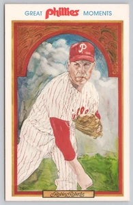 Great Phillies Moments Robin Roberts Card No. 8 Philadelphia Postcard 1983 - Picture 1 of 2