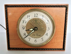 MCM Seth Thomas VTG Electric Wood Alarm Gold Tone scroll design - Picture 1 of 12