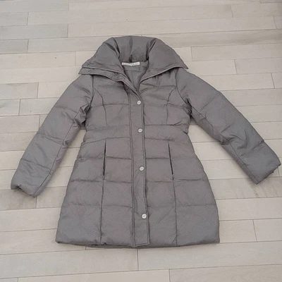 Kenneth Cole Mujer G-III Ropa Plumón Puffer Chaqueta Larga Gris Pequeña Foto 1 de 4