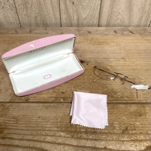 Escada Eyeglasses VES 533S Women Pink R80 Rimless Metal Eyewear Glasses Frames - Picture 1 of 17