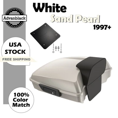 White Sand Pearl Razor Tour Pack For Harley Street Road King Glide 1997+ - Image 1 of 4