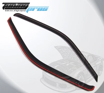 Deflector de visera de lluvia de humo oscuro 2 piezas fuera de canal Chevrolet C2500 K2500 1988-00 Foto 1 de 4