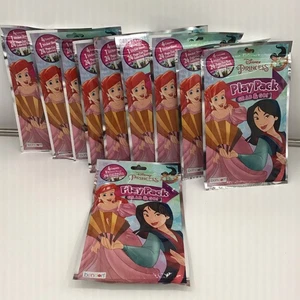 10 Lot Disney Princess Grab & Go Party favors: Crayons, Stickers, Coloring Book - Picture 1 of 3