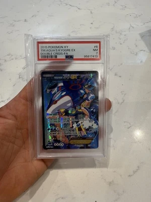 PSA 7 Double Crisis kyogre 6/34 - Image 1 of 4