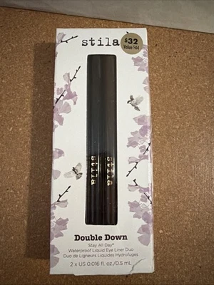 Stila Double Down Stay All Day Duo Waterproof Liquid Eyeliner 0.016 oz NEW - Image 1 of 4