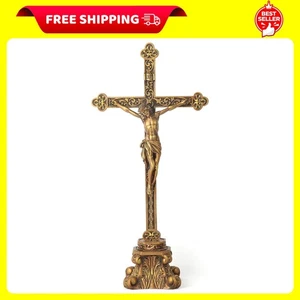 BC Catholic Standing Crucifix for Altar, Tabletop Crucifix Cross Inspirational H - Picture 1 of 10