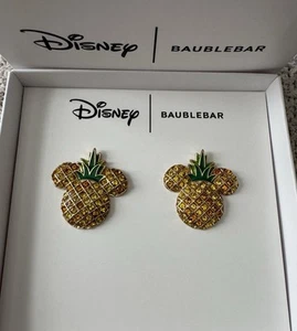 Baublebar x Disney Mickey Mouse Pineapple Stud Earrings Summer Collection - Picture 1 of 5