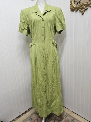 Sag Harbor Green Dress Button Front 18 - Image 1 of 4