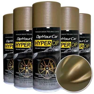 6 PACK - DYC HyperDip Aerosol Bronze Gold (Satin) NEW - Picture 1 of 1