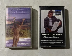 Ruben Blades & Roberto Blades 2 Cassette Lot - La Rosa De Los Vientos & Haciendo - Picture 1 of 3
