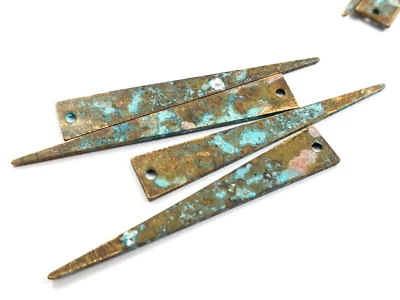 20 piezas Pendiente Palo Color 1 Agujero Latón Crudo Pátina Única Hecha a Mano Joyería 815 Foto 1 de 4