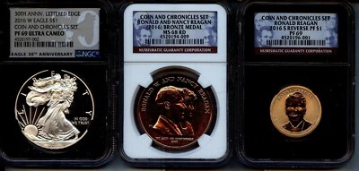 2016  3 PC COIN & CHRONICLES SETS - NGC  - PROOF 69, 69 & MS68 - Image 1 of 2