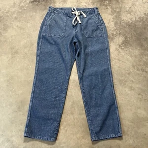 J.Crew Pants Womens Medium Petite Blue Tie Waist Camp Garment Dyed High Rise - Picture 1 of 14