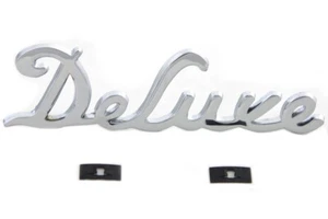 Chrome "Deluxe" Fender Emblem Trim Set for All Custom Harley Models - Picture 1 of 4