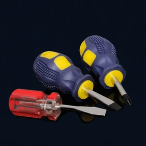 Clear Plastic Soft Grip Screwdriver Set Slotted /Phillips Head Small Screwdriver - Picture 1 of 9