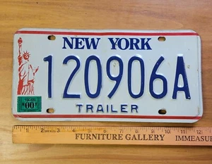 Vintage New York State TRAILER License Plate Statue of Liberty Tag # 120906A - Picture 1 of 1