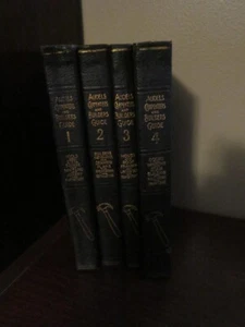 AUDEL'S CARPENTERS & BUILDERS GUIDE 4 BOOK SET 1923 LEATHER COVER GOLD EDGES - Picture 1 of 18