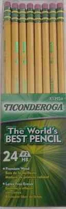 Ticonderoga Wood-Cased Pencils, Unsharpened, 2 HB Soft, Yellow, 24 Count - Picture 1 of 1