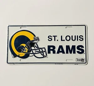 New & Sealed Vintage St. Louis Rams License Plate - Picture 1 of 2