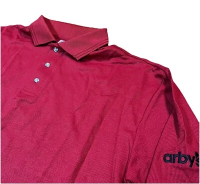 Arby’s Roast Beef Comida Rápida Empleado Uniforme Polo Rojo Talla Grande Superior Foto 1 de 4