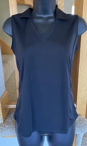 Lady Hagen XS Black Sleeveless V-neck Golf Top - Picture 1 of 4