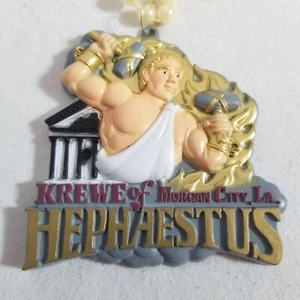 Karneval Spezialität Perlen 20" Kunststoff Halskette Krewe von Hephaistos Parade werfen - Bild 1 von 6