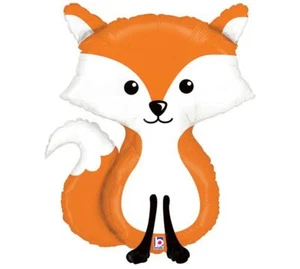 Jungle Woods Animal Orange Fox Large 36" Foil Balloon Happy Birthday Party Jumbo - Picture 1 of 1