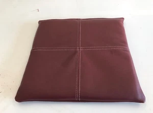 Seat Cushion Chair Cushion Pad Genuine Leather Bordeaux 5 Sizes Non-slip - Picture 1 of 7