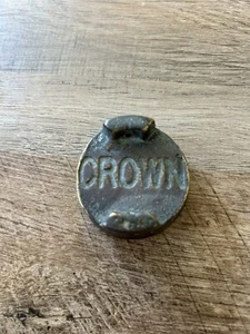 Vintage Original Brass Crown Petrol Oil Can Screw Cap Lid Top - Picture 1 of 2