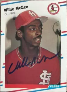 Willie McGee Autographed 1988 Fleer #42 - Picture 1 of 1