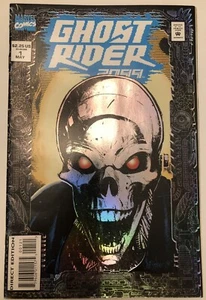 Ghost Rider 2099 #1 Foil Cover with Marvel Cards (May 1994, Marvel) VF/NM - Picture 1 of 4