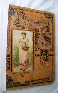 c1910 ANTIQUE WAVERLY NY SCRAPBOOK POSTCARD ALBUM OWEGO BINGHAMTON STUART FAMILY - Picture 1 of 18