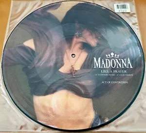 MADONNA Like A Prayer W 7539 TP UK LIMITED EDITION 12" SINGLE PICTURE DISC VINYL - Imagen 1 de 9