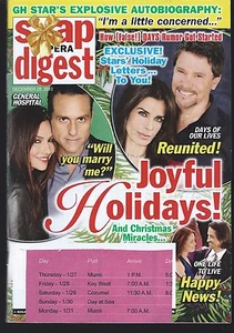 Soap Opera Digest 28 de diciembre 2010 MICHAEL EASTON Maurice Benard VANESSA MARCIL + más - Imagen 1 de 1
