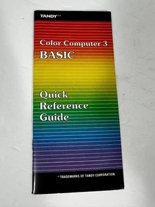 Tandy Color Computer 3 Basic Quick Reference Guide Brochure Pamphlet Radio Shack - Photo 1/2