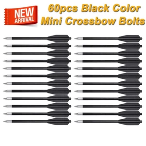 60pcs Crossbow Bolts Arrows 6.3" Targeting Arrow Pistol Mini Crossbow 50-80lb - Picture 1 of 6