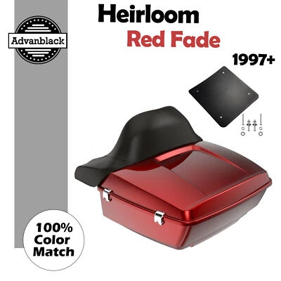 Heirloom Red Fade Rushmore King Tour Pak Pack Luggage For 1997+Harley/Softail - Image 1 of 4