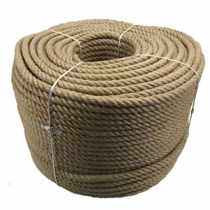 Cuerda de yute natural de 36 mm, cubierta jardín faja de navegación artesanías - longitud seleccionada - Imagen 1 de 4